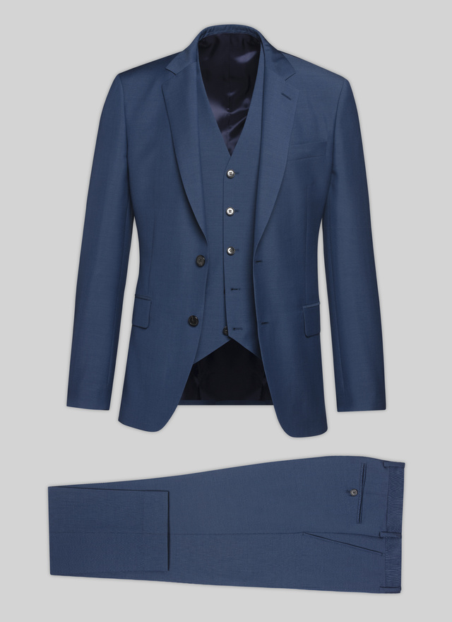 Costume bleu saphir homme laine, mohair et soie Fursac - C3VOXX-F502-35