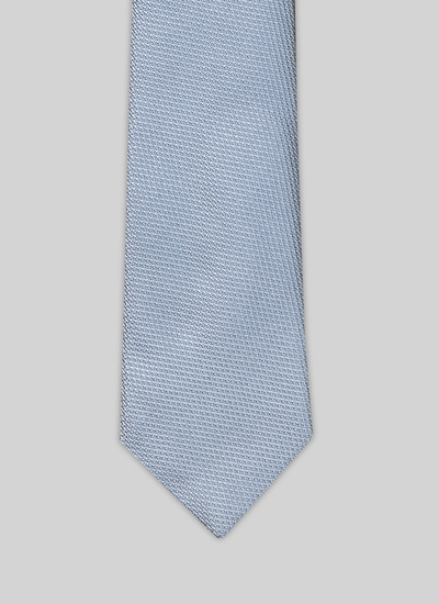 Cravate homme bleu ciel grenadine de soie Fursac - PERF2OTIE-NR00/39