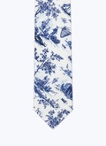 Cravate toile de Jouy en coton - F2OTIE-DH48-D013