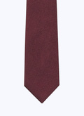 Cravate bordeaux en Jacquard de soie - F2OTIE-B213-74