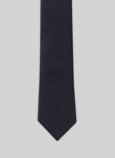 Cravate homme bleu marine jacquard de soie Fursac - 21EF3CRAV-PR03/30