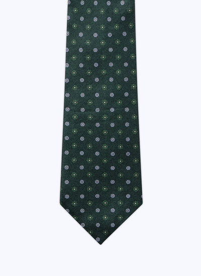 Cravate homme vert satin de soie Fursac - F2OTIE-BR22-H010