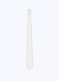 Cravate en satin de soie blanche - F2OTIE-AR38-01