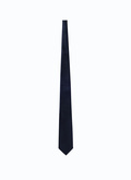 Cravate en satin de soie bleu marine - 23EF2OTIE-BR08/30