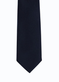 Cravate en satin de soie bleu marine - 23EF2OTIE-BR08/30