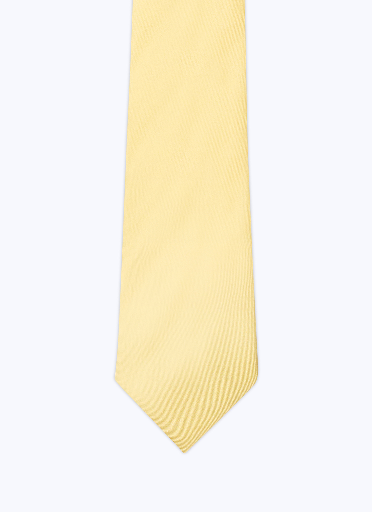 Cravate homme jaune satin de soie Fursac - F2OTIE-DR11-E003