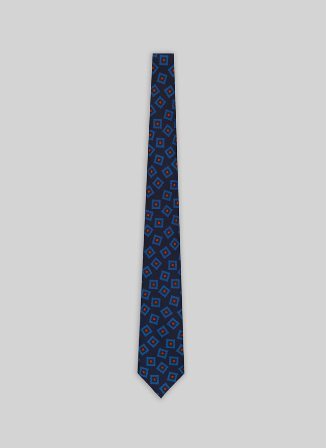Cravate homme bleu marine soie Fursac - 21HF2OTIE-TR33/30