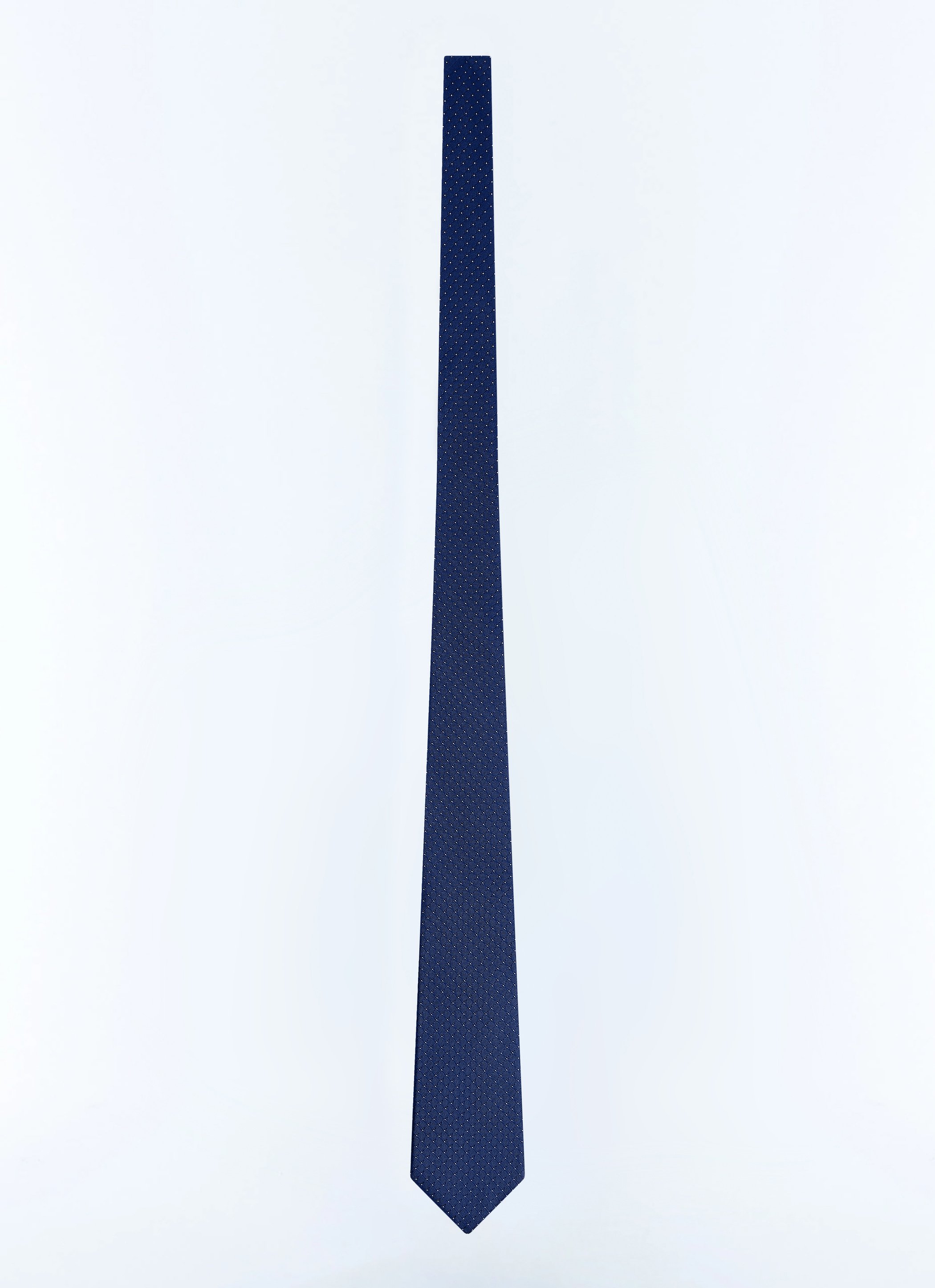 FURSAC - Cravate en soie à motif carreaux points - Homme - Taille Unique - Bleu