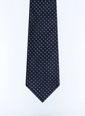 Cravate en jacquard de soie à fleurs - F2OTIE-JR07-D030