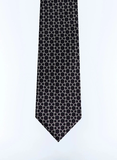 Cravate homme bleu marine soie Fursac - F2OTIE-JR09-D030