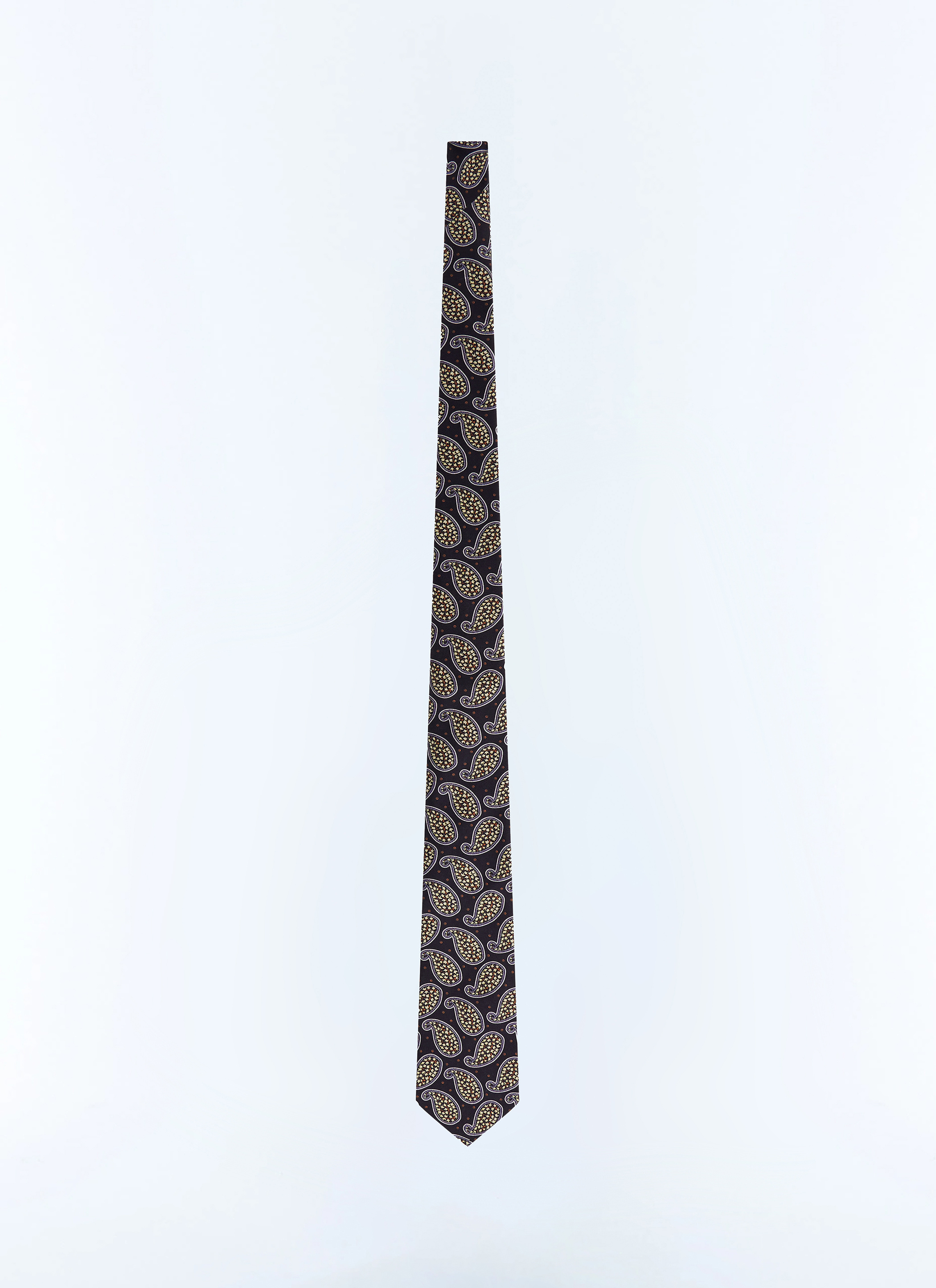 FURSAC - Cravate en soie à motif paisley - Homme - Taille Unique - Bleu