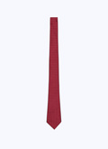 Cravate en soie bordeaux à pois - 21HF2OTIE-TR46/74
