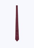 Cravate en soie bordeaux à motif - 21HF2OTIE-TR13/74