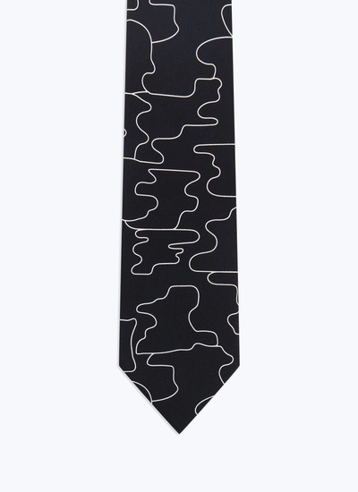 Cravate homme noir soie Fursac - F2OTIE-ER02-B001