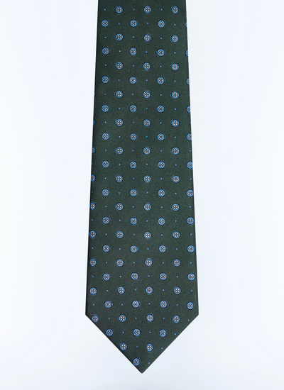 Cravate homme vert anglais soie Fursac - F2OTIE-GR46-H011