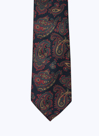 BUGATTI TIE 100% SILK STRIPED Blue Brown EXCELLENT