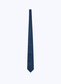 Cravate en soie bleu marine à pois - 20HF2OTIE-RR01/32