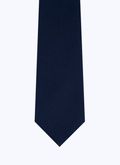 Cravate en soie bleu marine à motif - 21HF2OTIE-TR45/30