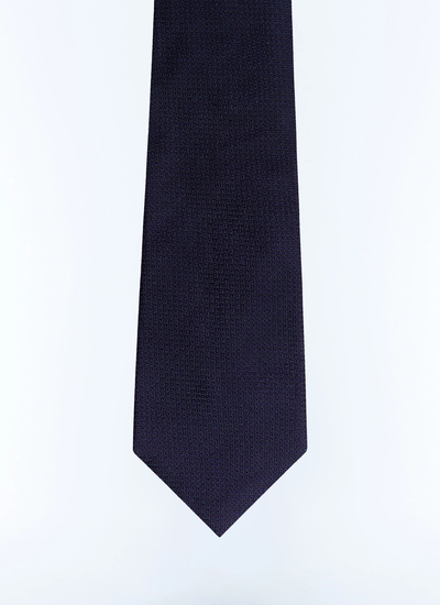 Cravate homme bleu marine soie Fursac - F2OTIE-JR04-D030