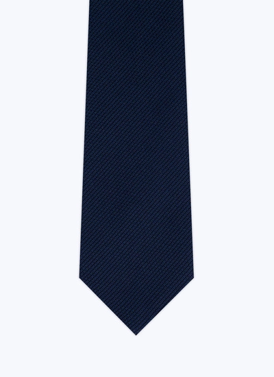 Cravate homme bleu marine soie Fursac - F2OTIE-TR45-30
