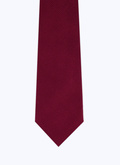 Cravate en soie bordeaux à motif - 21HF2OTIE-TR45/74