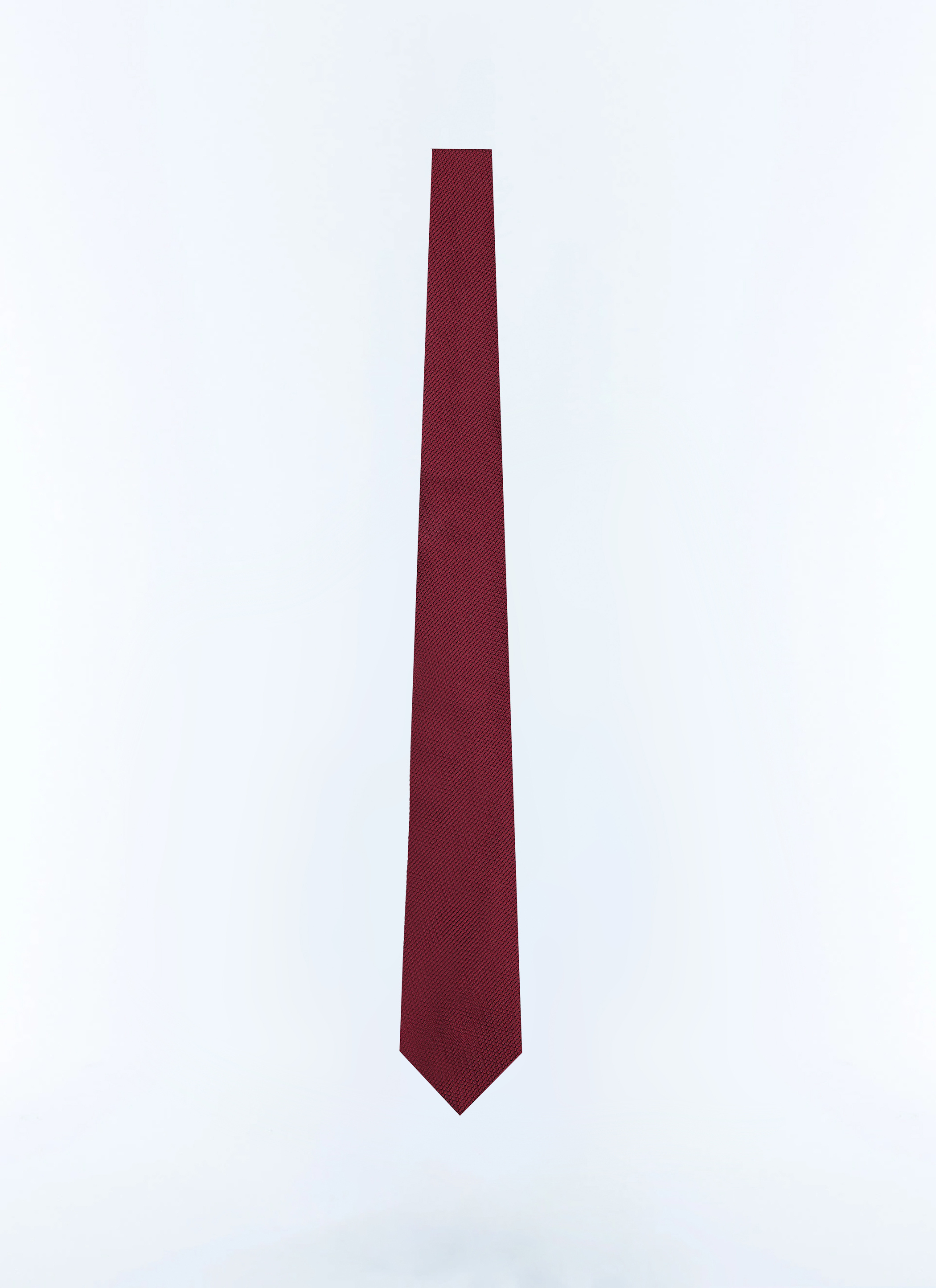 FURSAC - Cravate en soie bordeaux à motif - Homme - Taille Unique - Rouge - Collection Cérémonie - Mariage