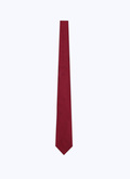 Cravate en soie bordeaux à motif - F2OTIE-TR45-74