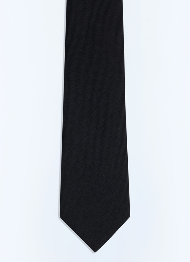 Cravate homme noire soie Fursac - F2OTIE-GR70-B020