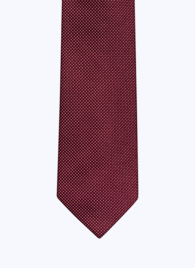 Cravate homme rouge soie Fursac - 20HF2OTIE-RR01/71