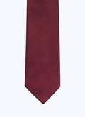 Cravate en soie rouge à pois - 20HF2OTIE-RR01/71