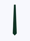 Cravate en soie verte à motif - 21HF2OTIE-TR45/41