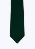 Cravate en soie verte à motif - F2OTIE-TR45-41