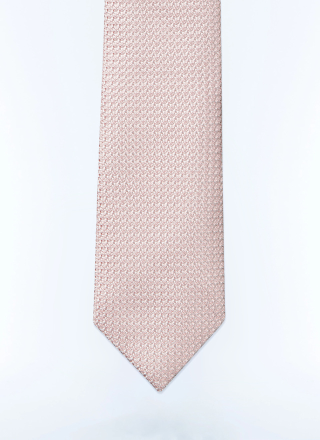 Cravate homme rose soie Fursac - F2OTIE-SR28-70