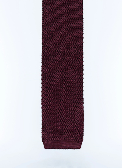 Cravate homme bordeaux tissu principal: 100% soie Fursac - F3KNIT-LR11-C014