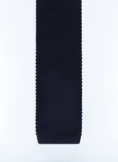 Cravate homme marine tissu principal: 100% soie Fursac - F3KNIT-LR11-D030