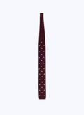 Cravate en tricot de soie rouge à pois - F3KNIT-I227-74