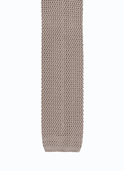 Cravate homme ecru tricot de soie Fursac - PERF3KNIT-T212/03