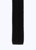 Cravate en tricot de soie noire - F3KNIT-T212-20