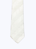 Cravate velours et soie à rayures - F2OTIE-DR05-A004