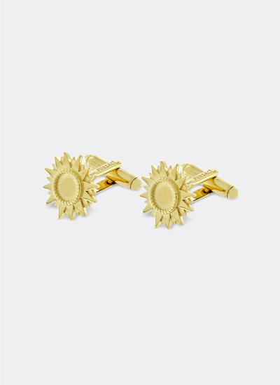 Men's cufflinks golden golden brass Fursac - 21HD2BOUT-TB01/90