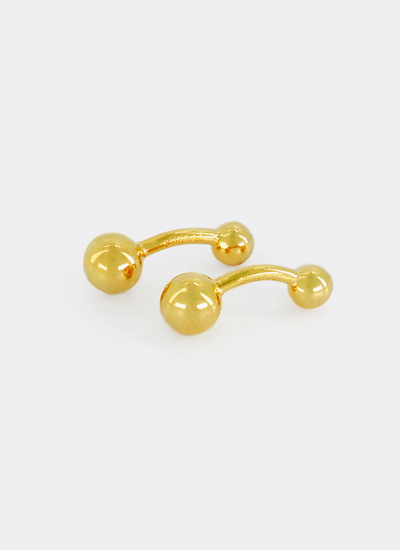 Men's cufflinks golden golden brass Fursac - 21HD2BOUT-TB02/90
