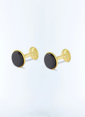 Golden brass cufflinks - D2BOUT-TB03-90