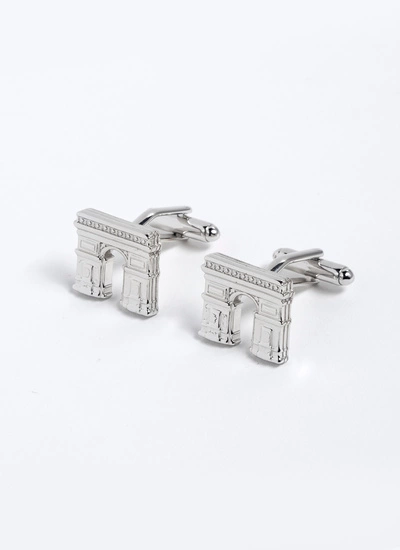 Men's cufflinks silvery zamak Fursac - D2BOUT-BR19-91