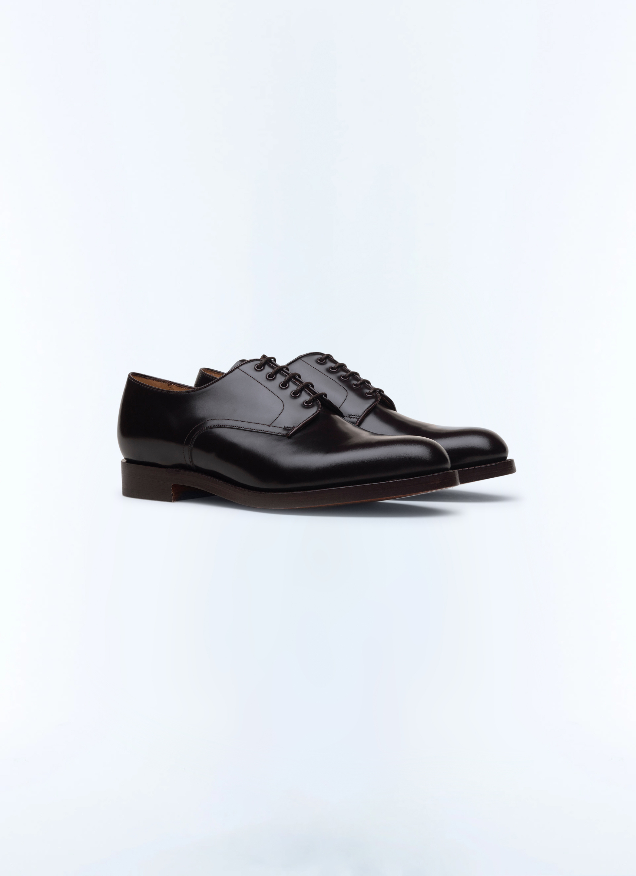 Brown Leather Derby Shoes for Men - Fursac LDERBY-EC02-18