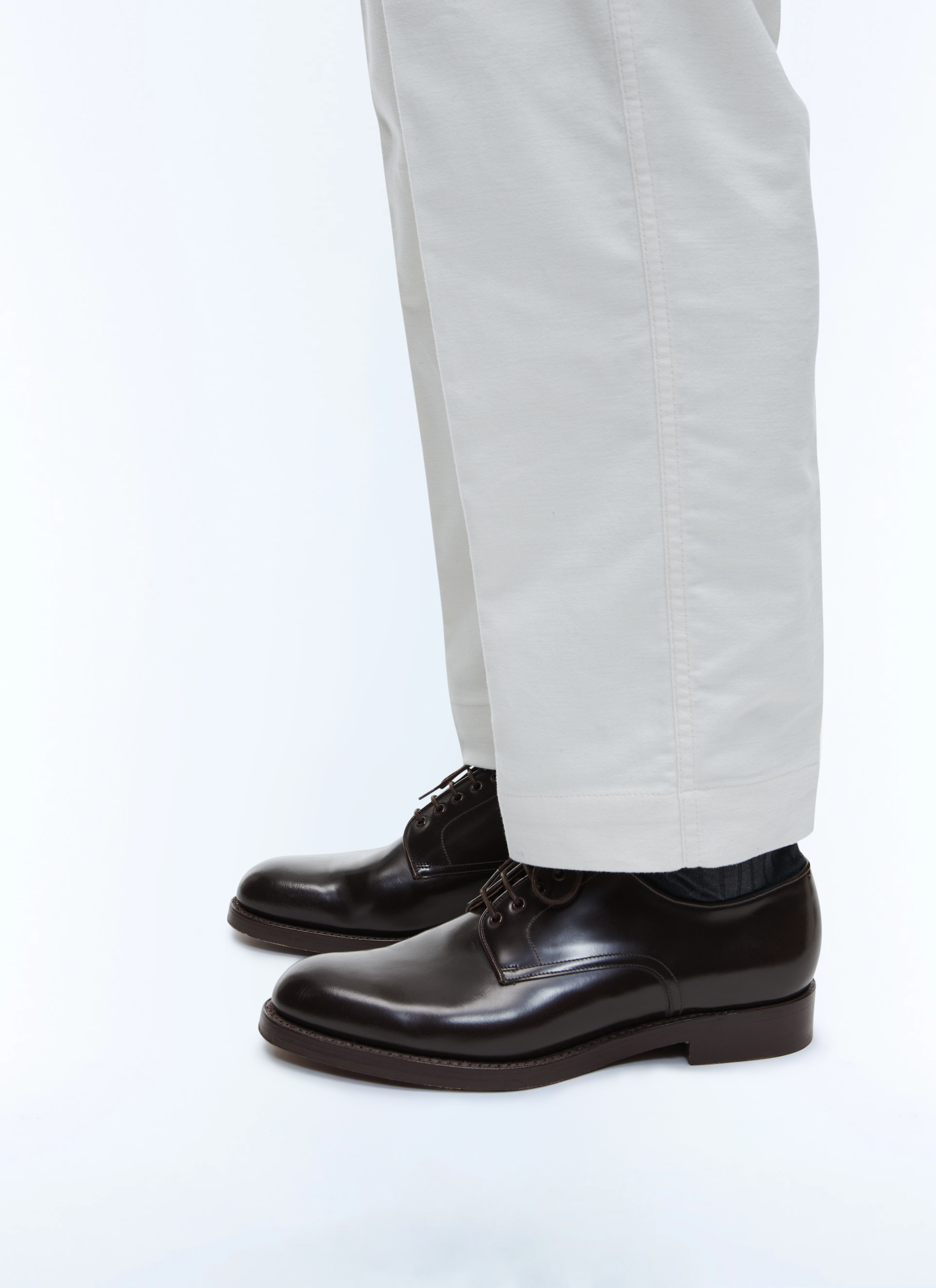 Brown Leather Derby Shoes for Men - Fursac - LDERBY-EC02-18