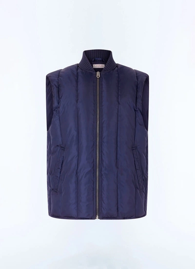 Doudoune bleu homme tissu déperlant Fursac - M3GPIU-GM12-D030