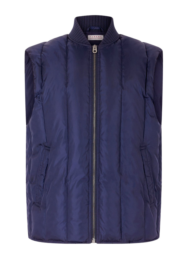 Doudoune homme Fursac - Doudoune matelassée en tissu déperlant bleu marine M3GPIU-GM12-D030