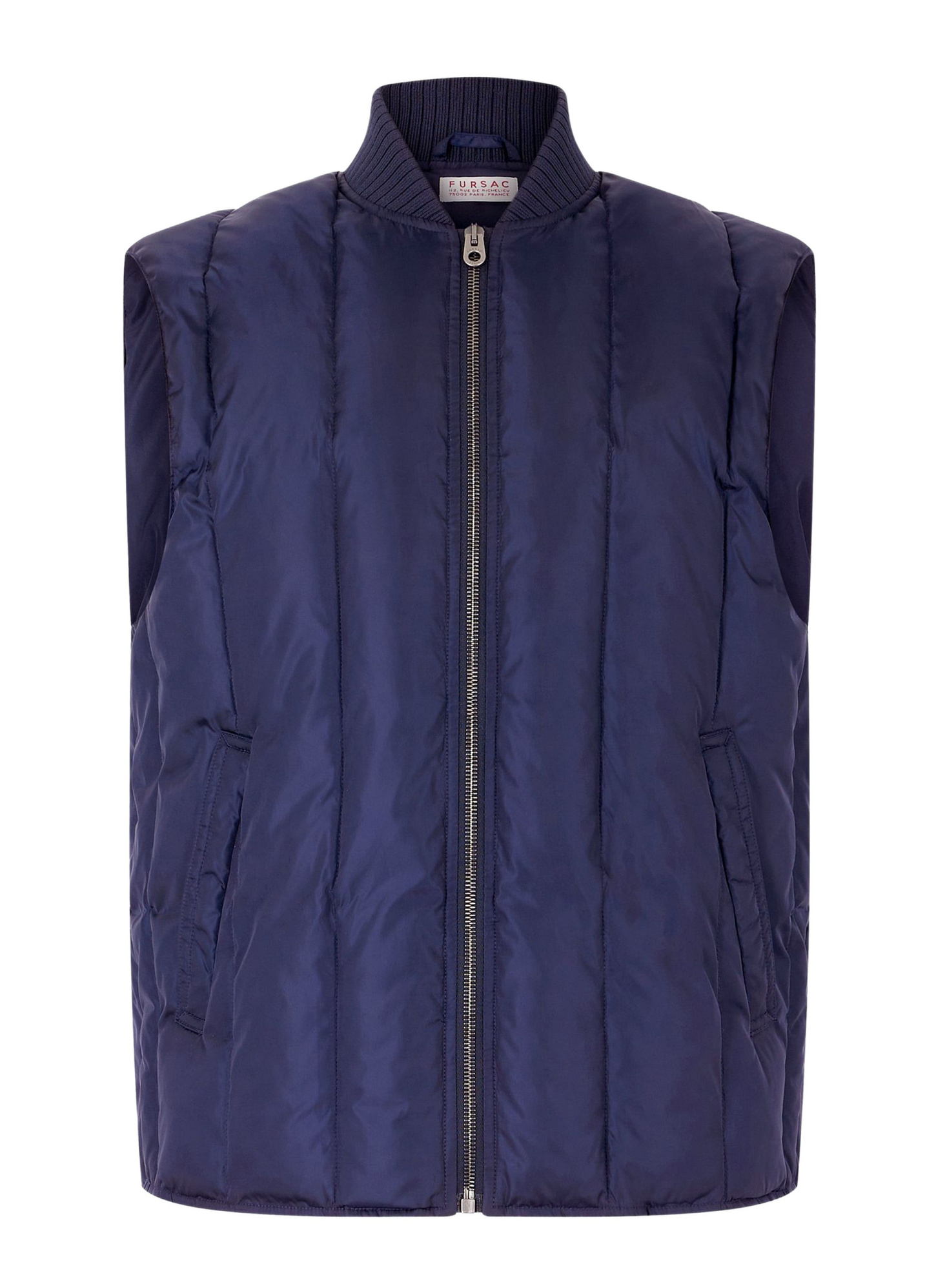 Doudoune homme Fursac - Doudoune matelassée en tissu déperlant bleu marine M3GPIU-GM12-D030