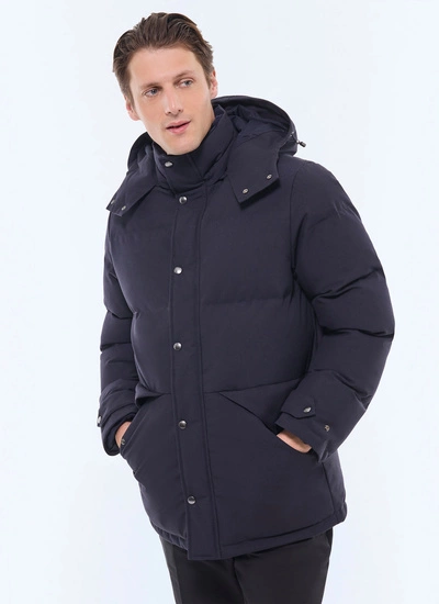 Doudoune homme bleu marine tissu technique déperlant Fursac - M3GPUF-CM33-D030
