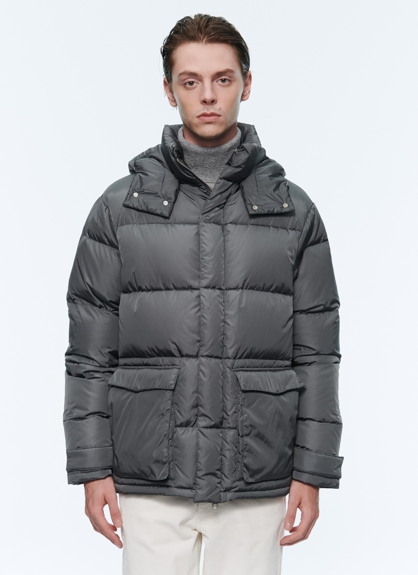 Doudoune homme gris polyamide Fursac - M3ATUF-TM19-27